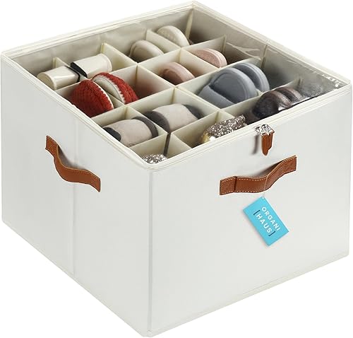 Miniatura 11 de OrganiHaus Organizador de zapatos para armario y entrada, se adapta a hasta 16 pares, caja grande de almacenamiento de zapatos, contenedor de