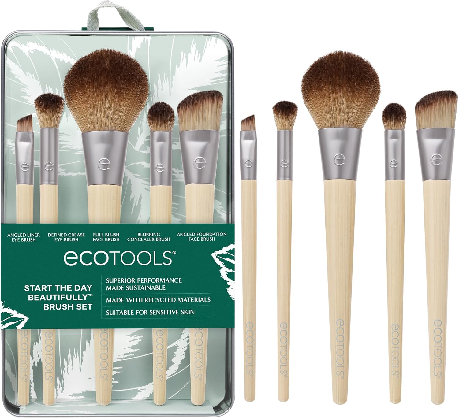 EcoTools Start The Day Beautifully Kit – Set van 5 kwastenset voor make-up