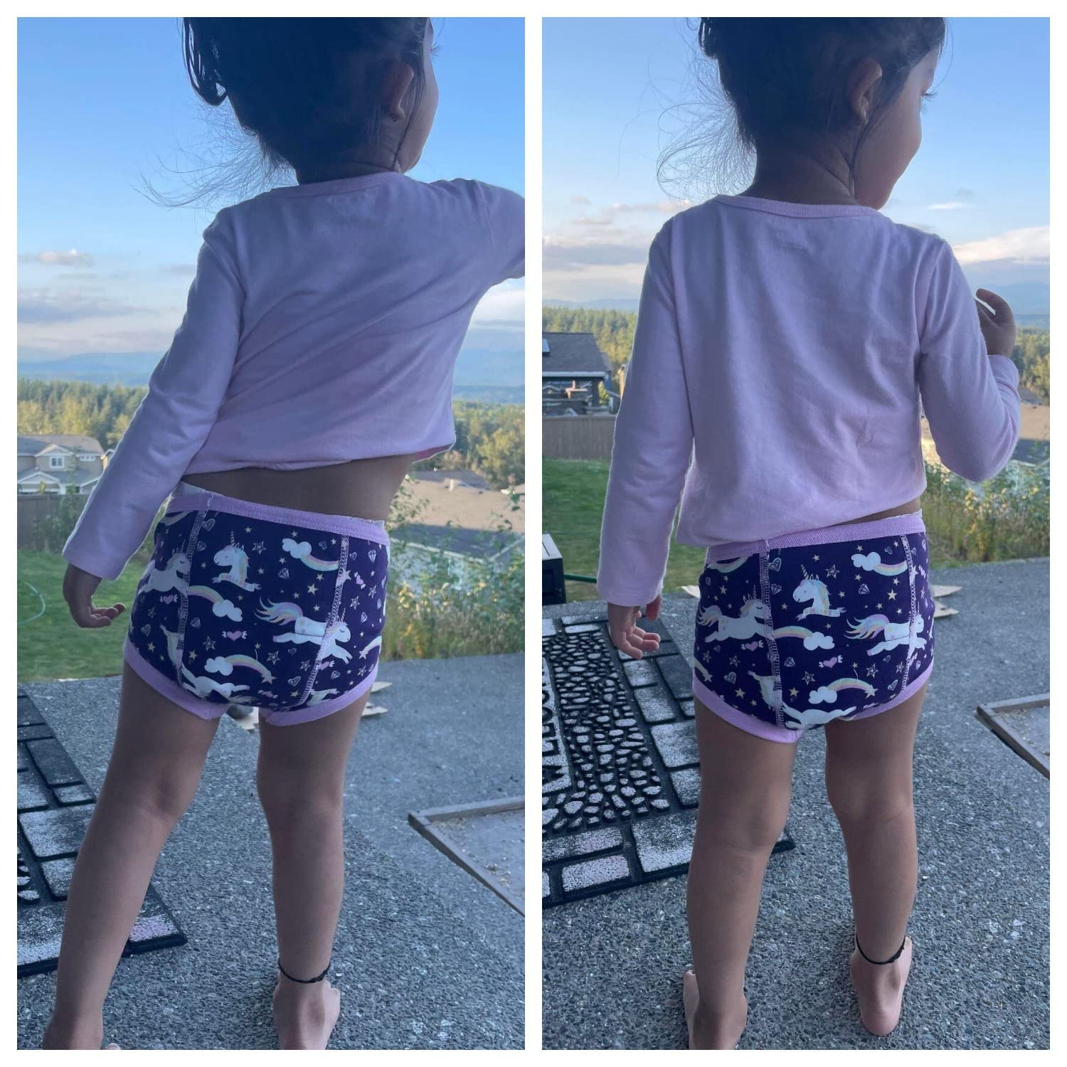 FLYISH DIRECT Potty Training Pants Girls 100% Cotton, 6 Packs Absorbent Potty Training Underwear for Girls and Boys, Reusable Training Pants for Toddlers, Mix Purple, 9 Years — view 34