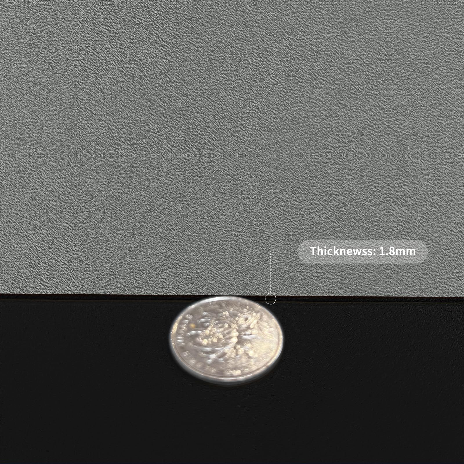Copertura per tavolo in pelle, 1,8 mm di spessore, 61 x 152 cm, grande tappetino da scrivania, protezione per tavolo, protezione per scrivania, tappetino da tavolo, colore nero e grigio, 60 x
