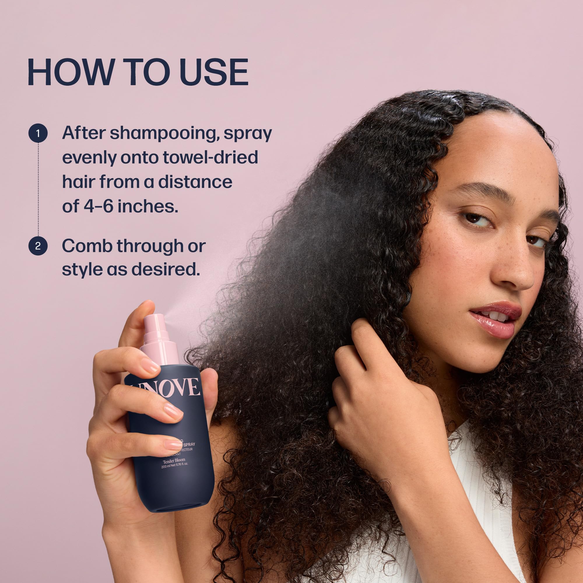 UNOVE No-Wash Water Ampoule Treatment 200ml/6.76fl.oz | Nourishing Hair Treatment Spray for Dry, Frizzy, Damaged Hair | Quick Frizz Control | Softness & Hydration