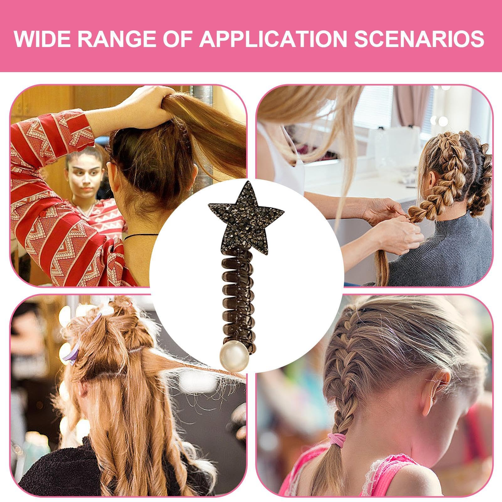 Attaches de cheveux en spirale pour femmes, cordon... – Grandado