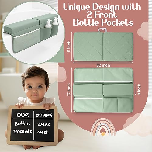 Miniatura 3 de Juego de rodilleras bordadas para el baño y el codo del bebé más toalla con capucha adicional  Almohadilla de rodillas extra gruesa de 2 pulgadas