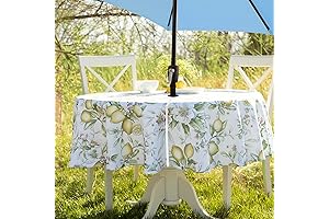 Benson Mills 70" Spillproof Outdoor Tablecloth with Umbrella Hole