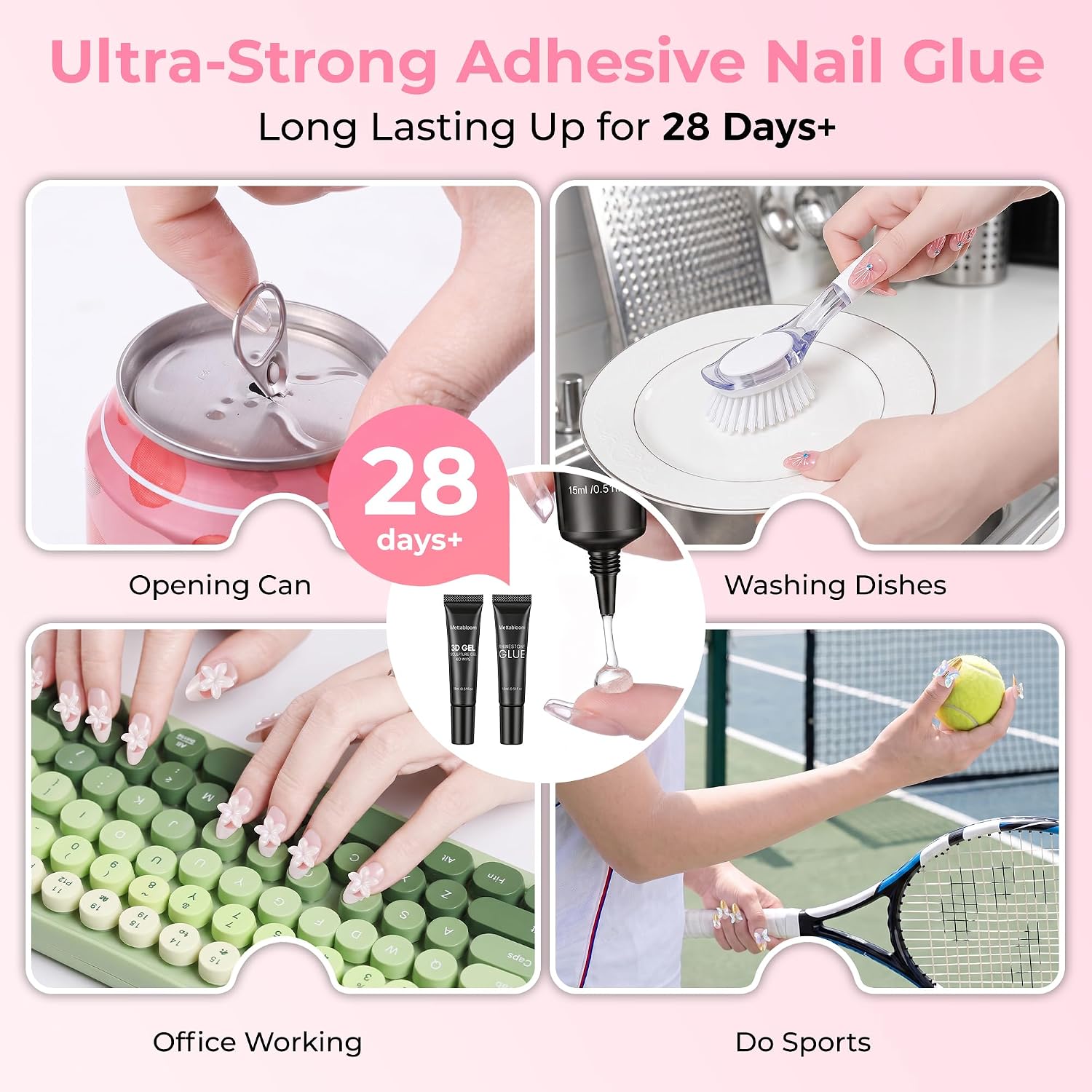 3D Gel Nail Art- Nail Glue, Rhinestone Glue and 3D Sculpting Gel