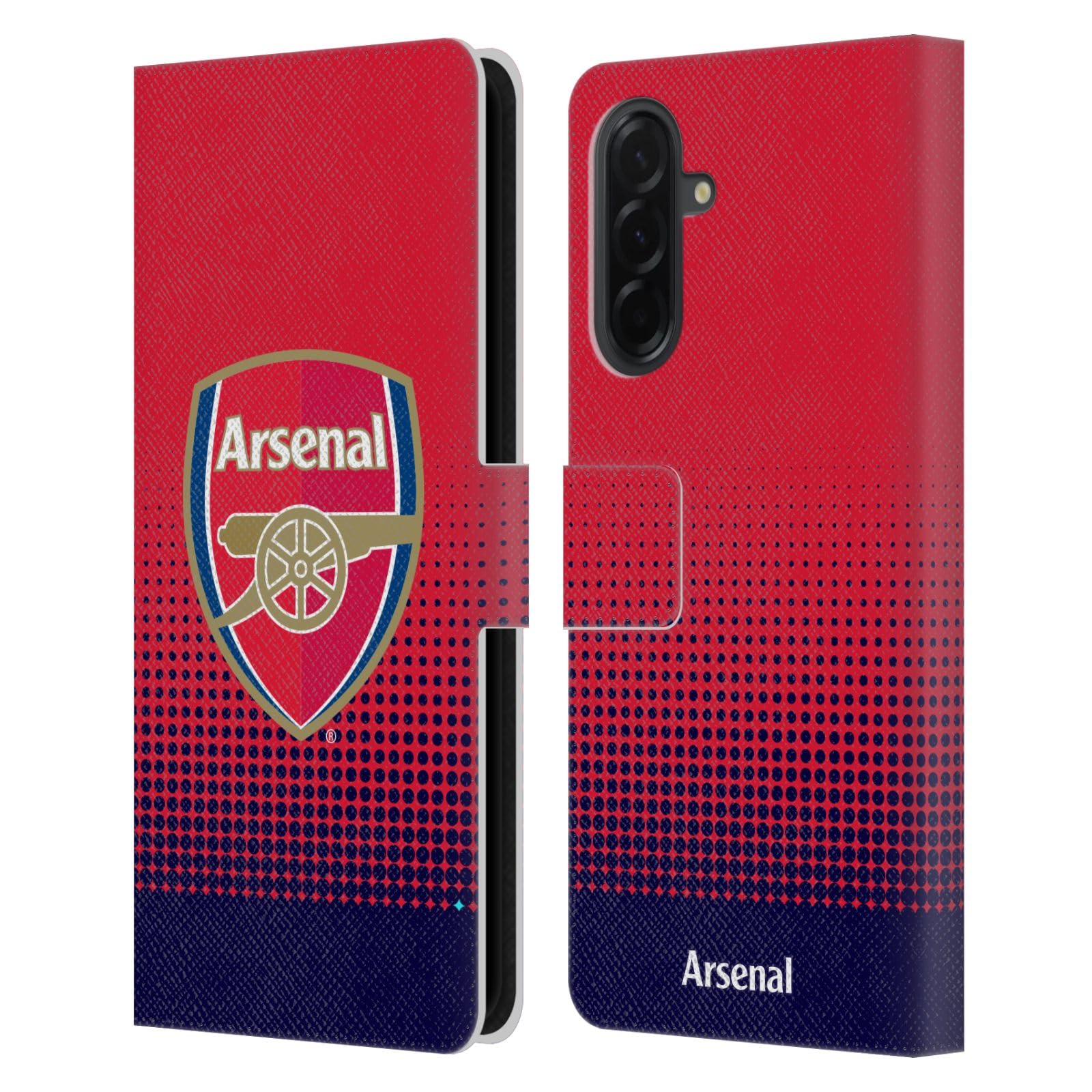 Head Case Designs Officially Licensed Arsenal FC Fade Crest 2 Leather Wallet Case Compatible With Samsung Galaxy A36 5G