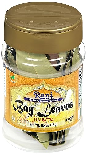 Miniatura 7 de Rani Bay Leaf (Leaves) Especias enteras seleccionadas a mano extra grandes de 0.4 onzas (0.42oz) Tarro de PET  Todo natural  Apto para gluten  Sin
