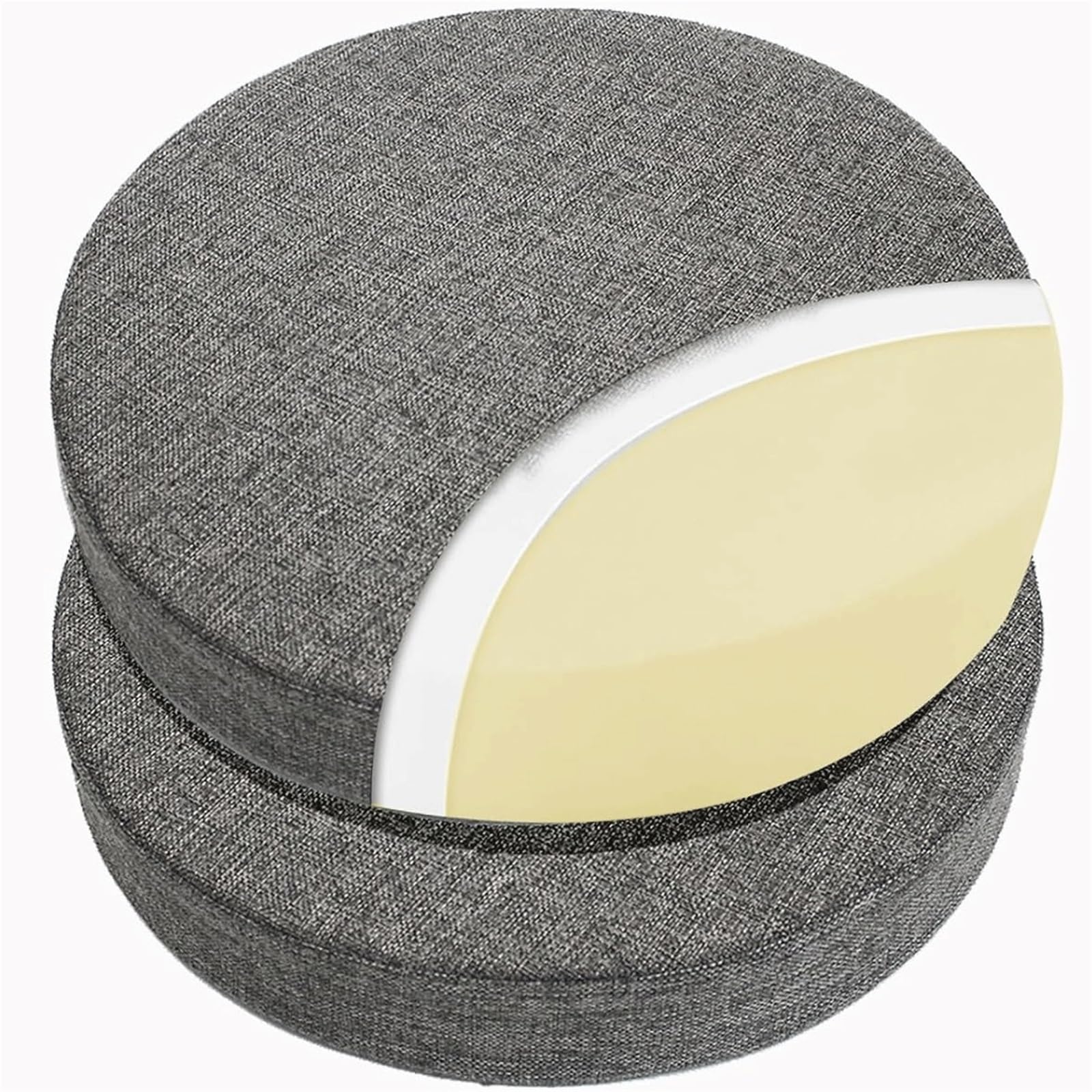 Hkjgnh H1 Set Of 2 Memory Foam Round Seat Cushion (5/8Cm Thick, 35/40/45/50Cm) – Circle Chair Pad With Removable Cover For Dining, Kitchen, Bar Stools, Or Chairs(,50X50x5cm)