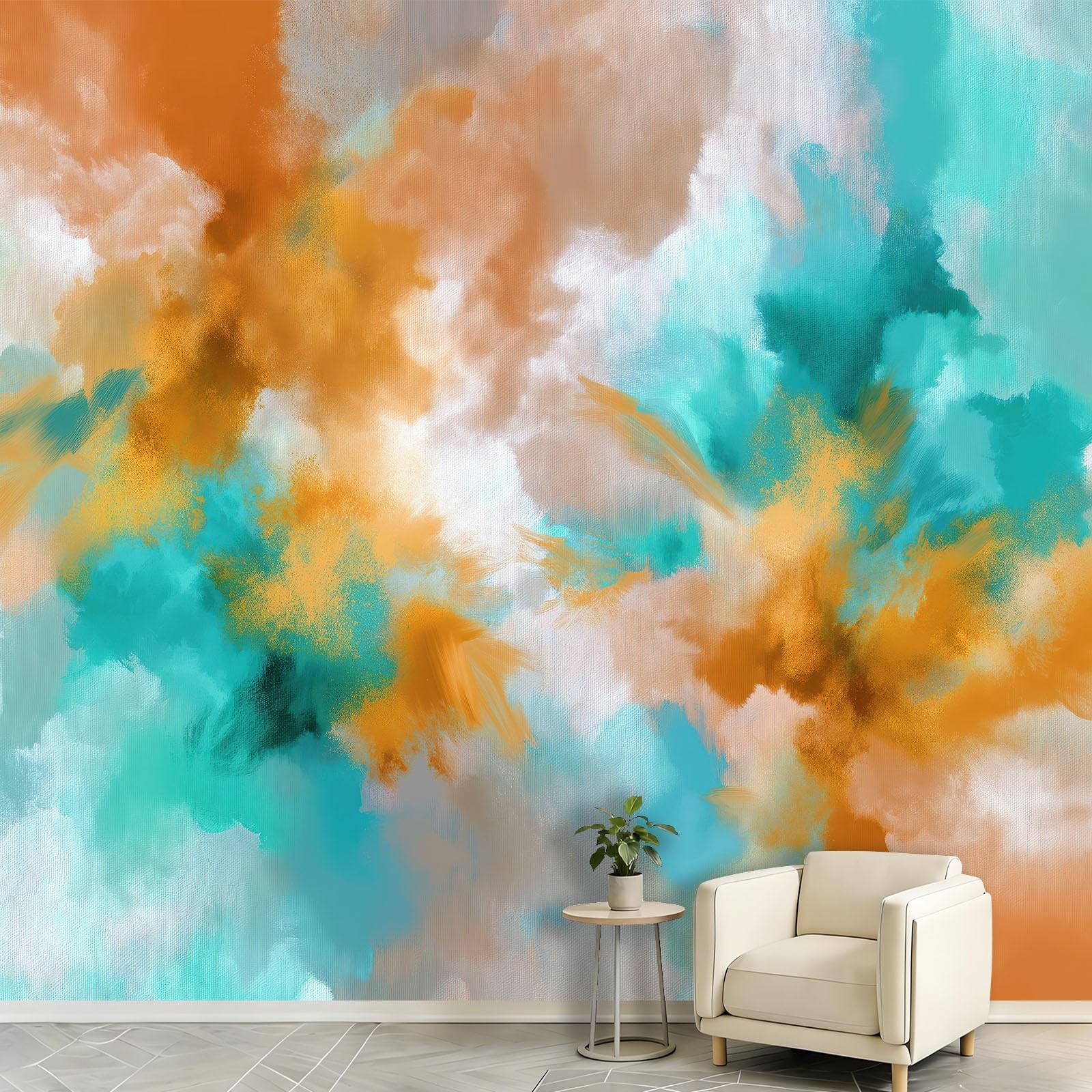 WTD - Papel pintado fotográfico (fieltro, 300 x 210 cm), diseño de textura líquida