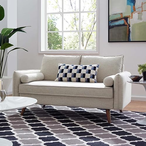 Miniatura 2 de Modway EEI-3091 Revive - Sofá biplaza tapizado de tela moderna contemporánea en beige