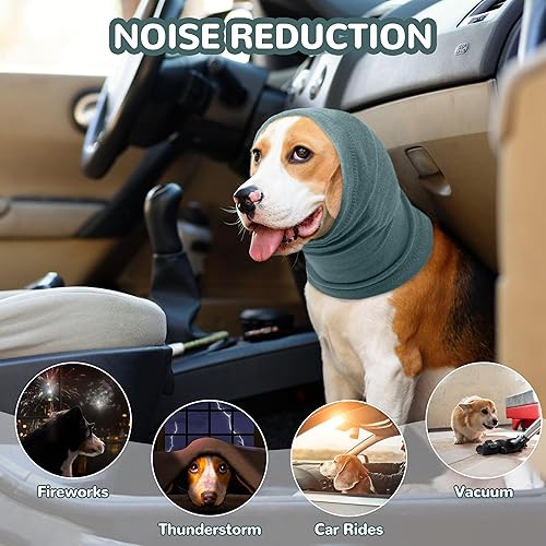 Miniatura 5 de PUMYPOREITY Cubierta calmante para orejas de perro, protección contra el ruido, protección de oídos para el alivio de la ansiedad, capucha calmante