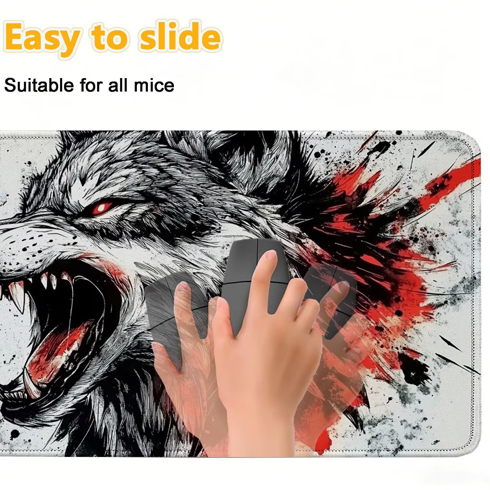 Tapis de Souris XXL Tapis de Souris Gaming 900 x 450 mm Blanc 0-z15