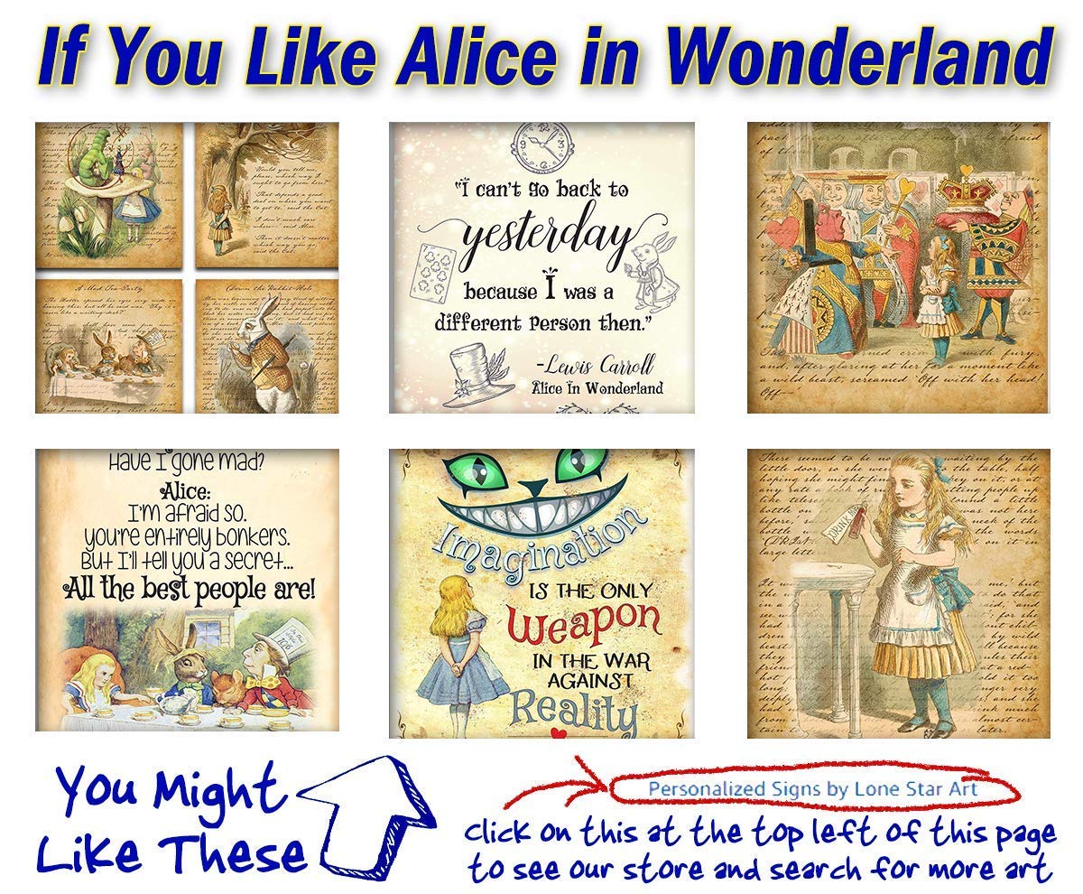 Upcycled Dictionary Art - - Classic Office and Home Decor, Library Water Color Wall Art, Animal Print Vintage Book Page Bedroom Decoration, 8.5x11 Unframed Art Poster: Alice Falls