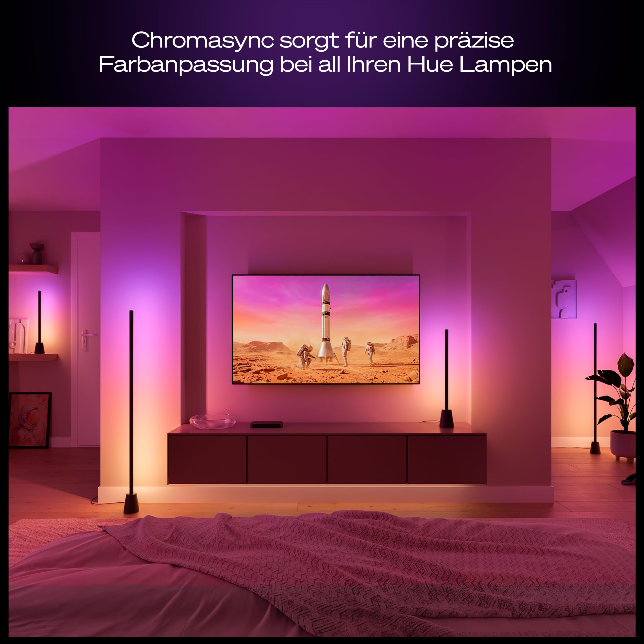 Philips Hue Play Stehleuchte RGBWWIC LED 122 cm Smart Lighting Alexa Google Home Apple Home