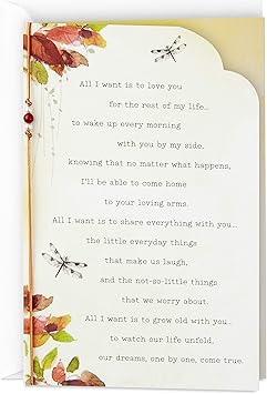 Amazon Com Hallmark Love Card Or Anniversary Card Love You For The Rest Of My Life Office Products