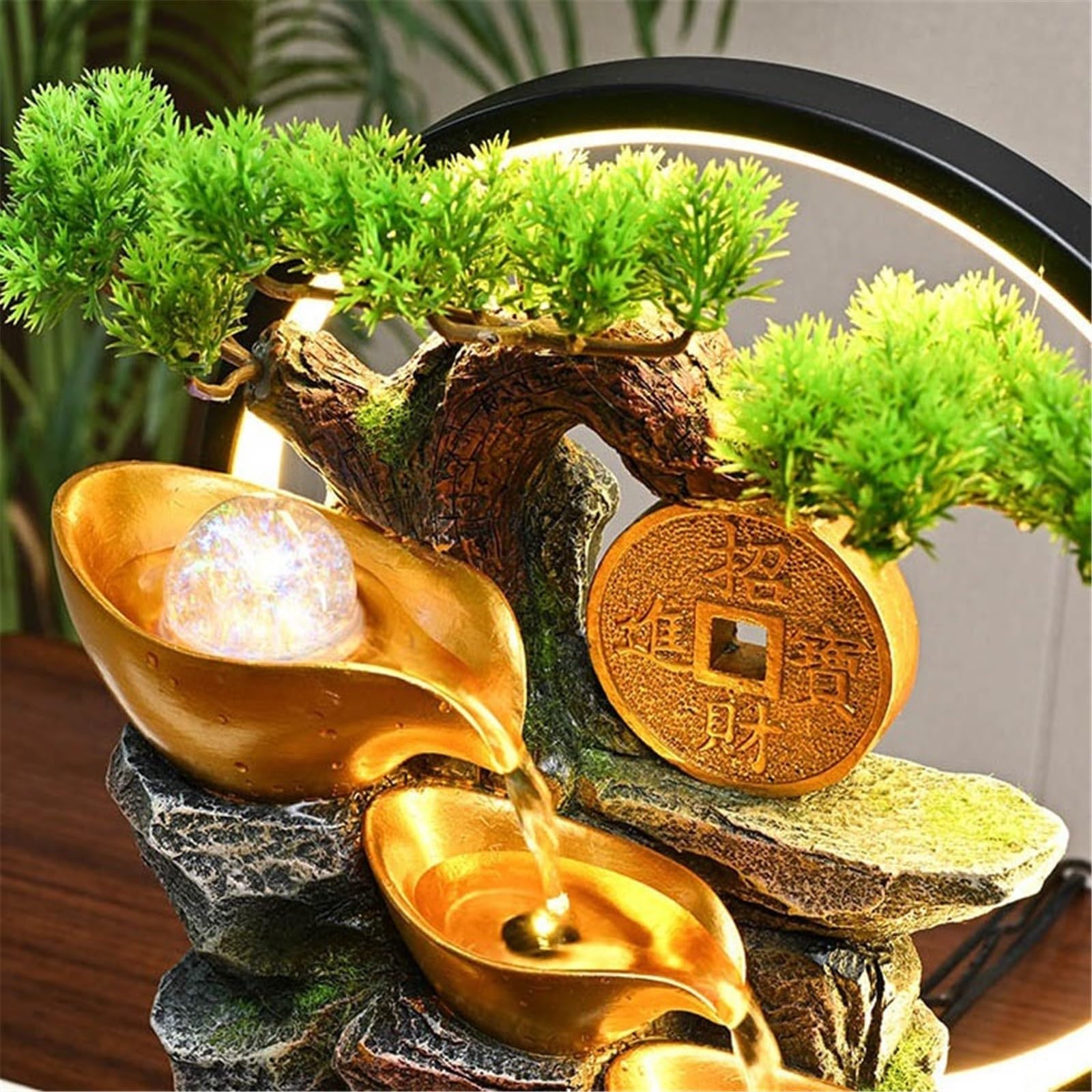 Fuentes de Mesa Adorno de rocalla y Agua Corriente