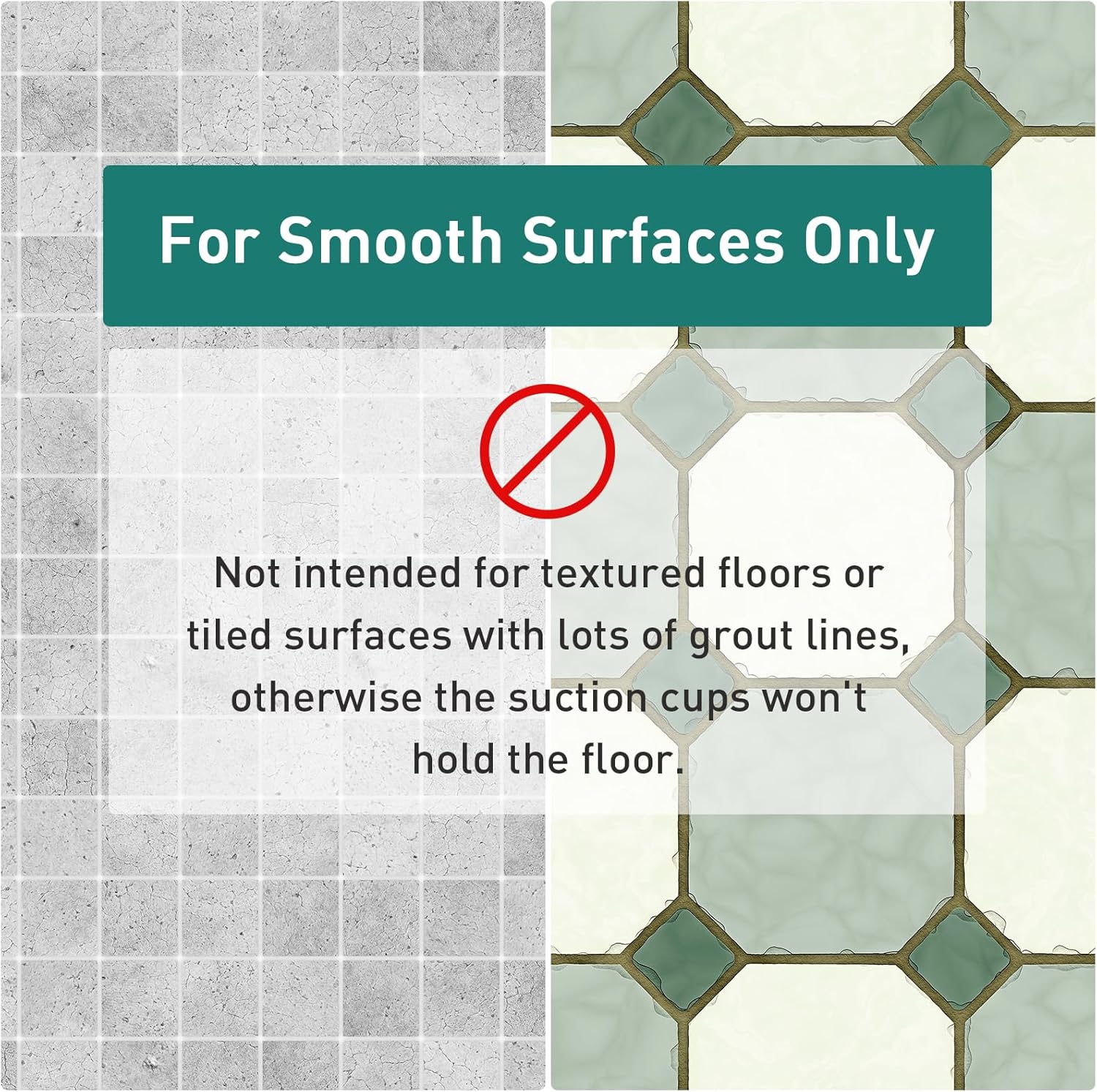 Large Square Shower Mat 27 x 27 Inch Clear, Non Slip Shower Bathtub Mats for Inside Shower With Big Suction Cups Drain Holes, Anti Slip Bathroom Floor Shower Stall Mats, Easy Clean, BPA-Free - Image 8