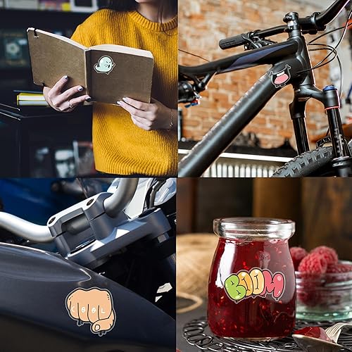 Miniatura 5 de TOTiyea Paquete de 50 calcomanías de vinilo imprimibles 90% transparentes para impresora láserinyección de tinta, papel de impresora translúcido