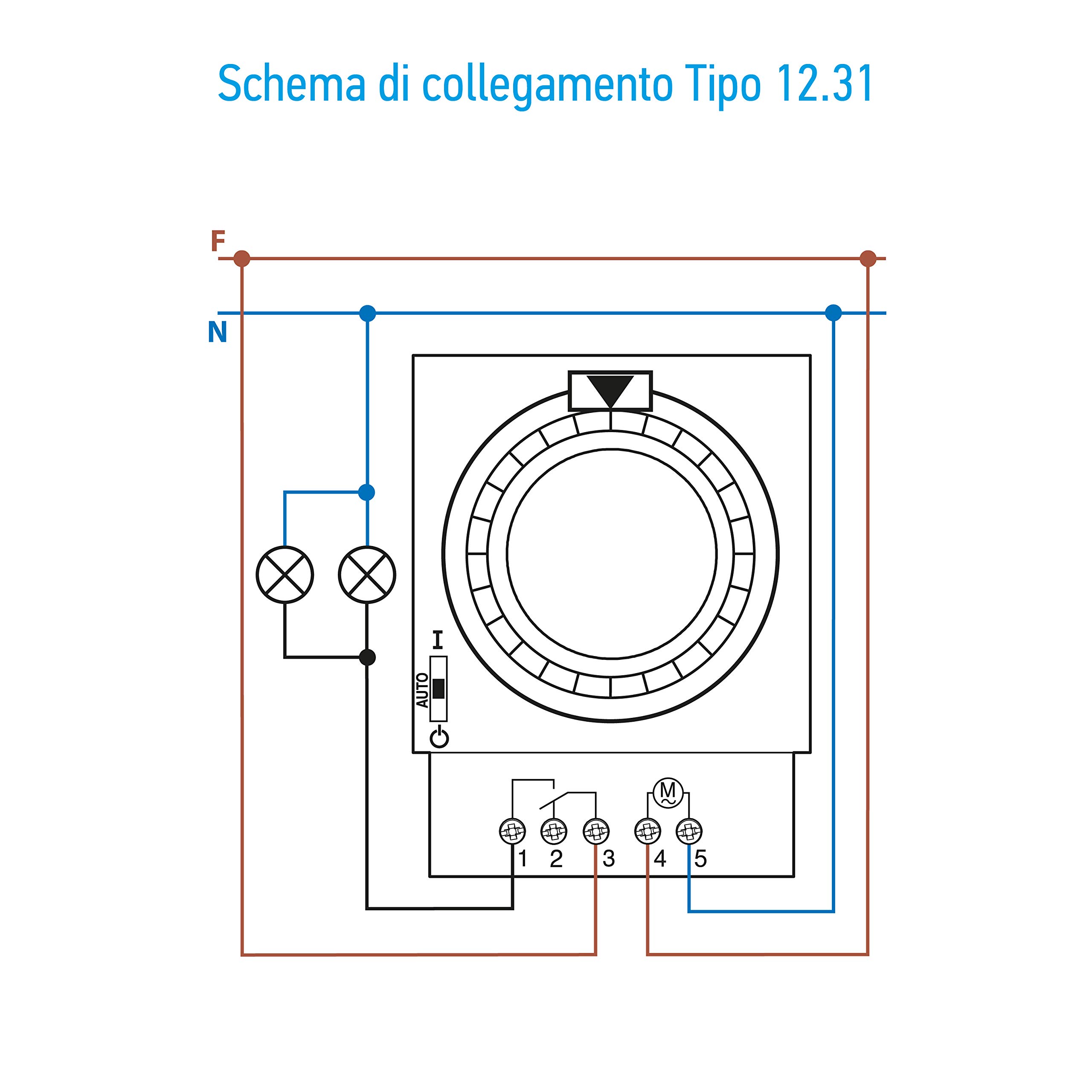 Interruttore orario Tipo 123182300000PAS - Serie 12 Finder