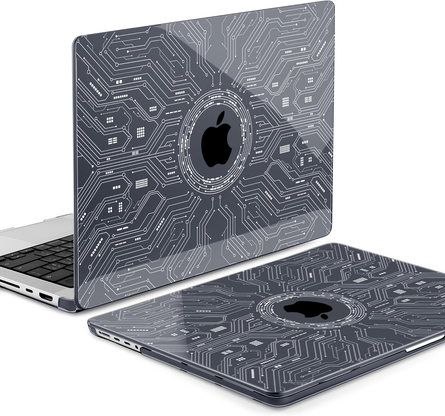 Batianda Case for New MacBook Pro 14 Inch M5 (2025 2026) & 2024 2023 Release [Model A3434 / A3112] - Ultra Slim 1.2mm Glossy Hard Shell Protective Skin Keyboard Cover 4-in-1 Bundle, Circuit Board