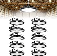 Vista 11 de HYPERLITE UFO LED High Bay Light: 150W 19500LM High Bay LED Luces de tienda con enchufe de 6 pies - 5000K IP65 LED Warehouse Luces para taller
