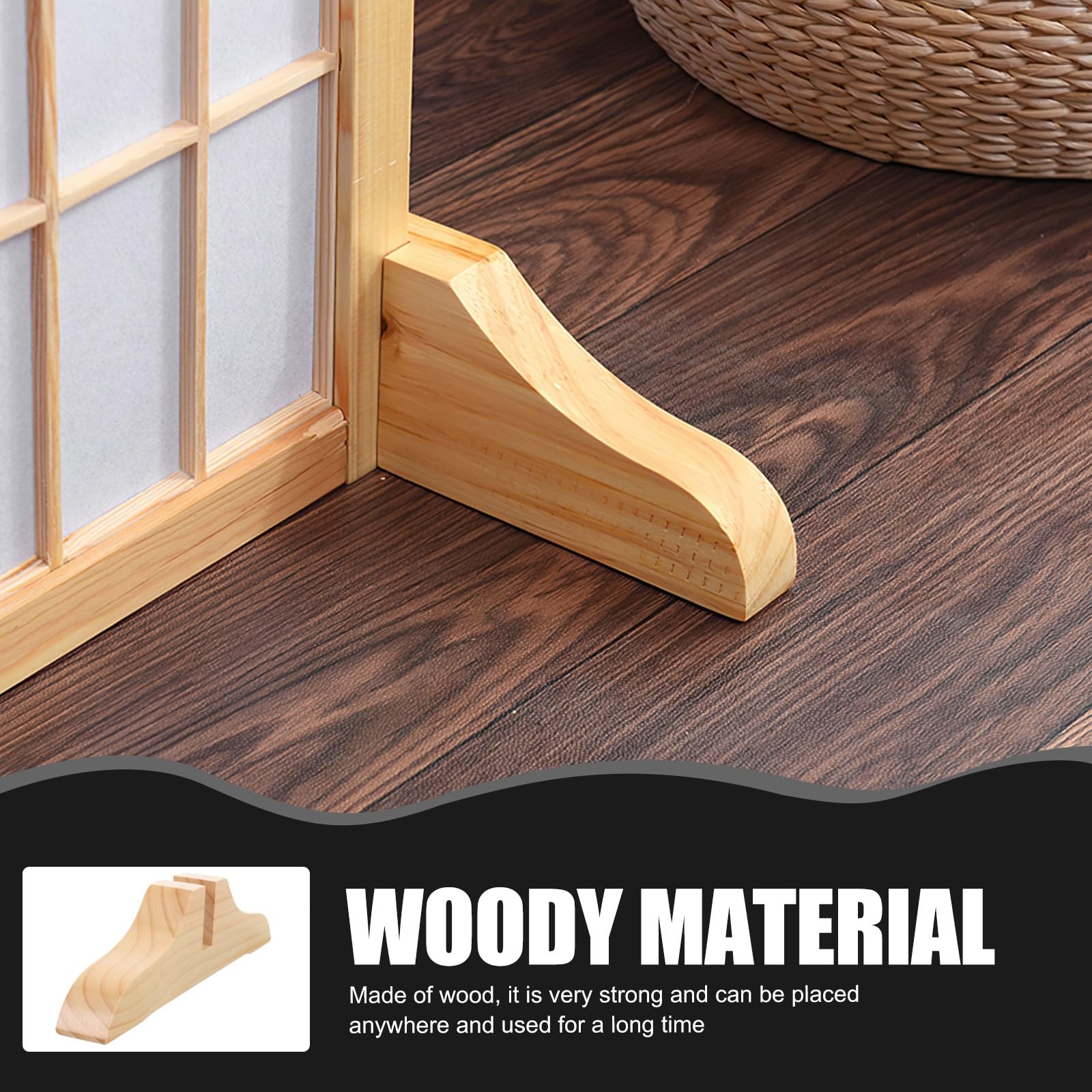 Base Divisorio in Legno Robusta e Facile da Installare per Paravento da Interno per Ufficio e Casa Dimensioni Compatte