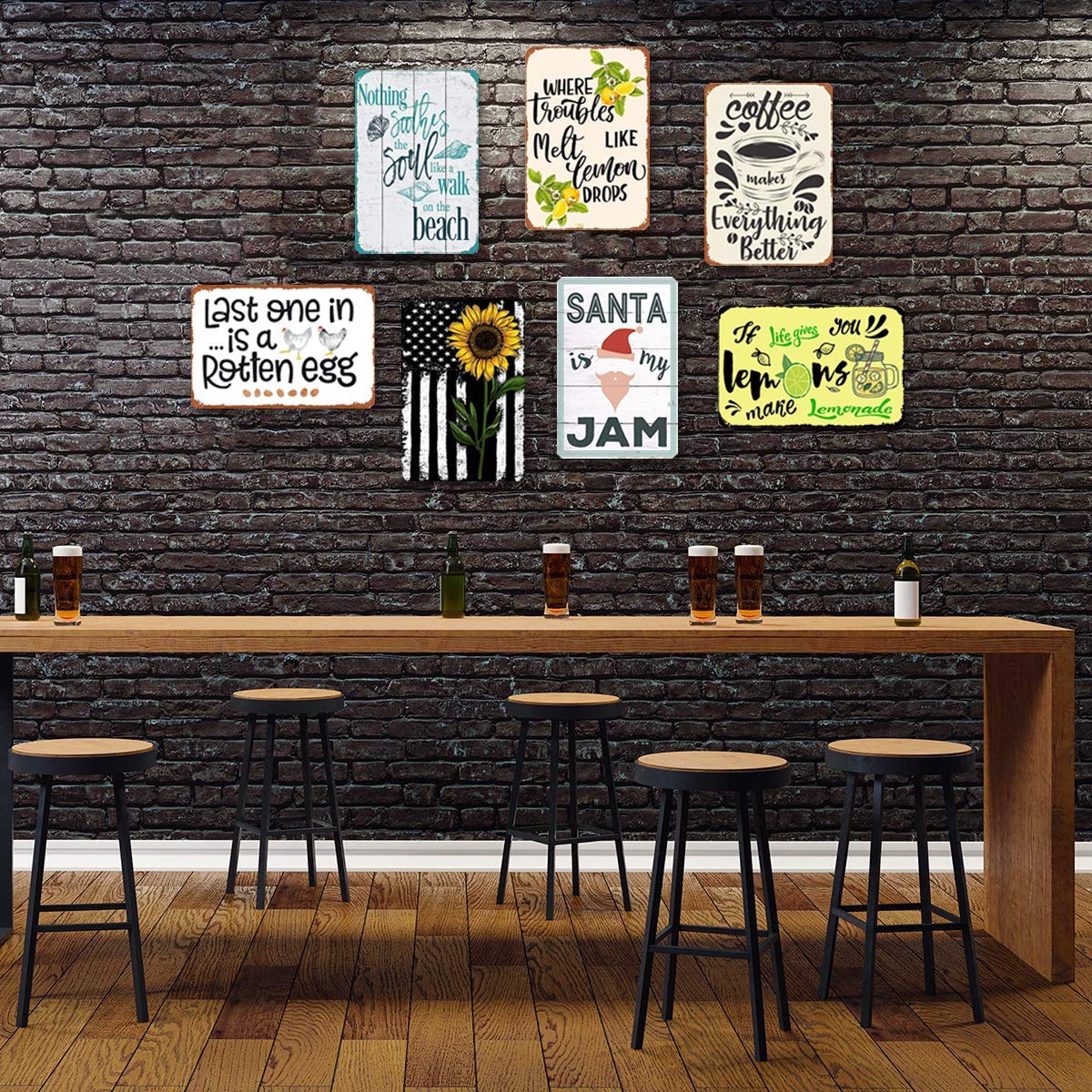 Targa Metallica Sláinte - 20x30 Cm - Decorazione Da Parete Irlandese Per Pub E Cucina - Stile Vintage Birra