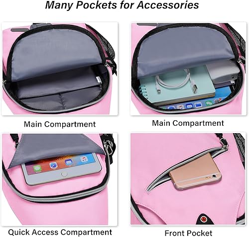 Vista 20 de Mosiso - Mochila bandolera multiusos, para viajes, senderismo, etc.