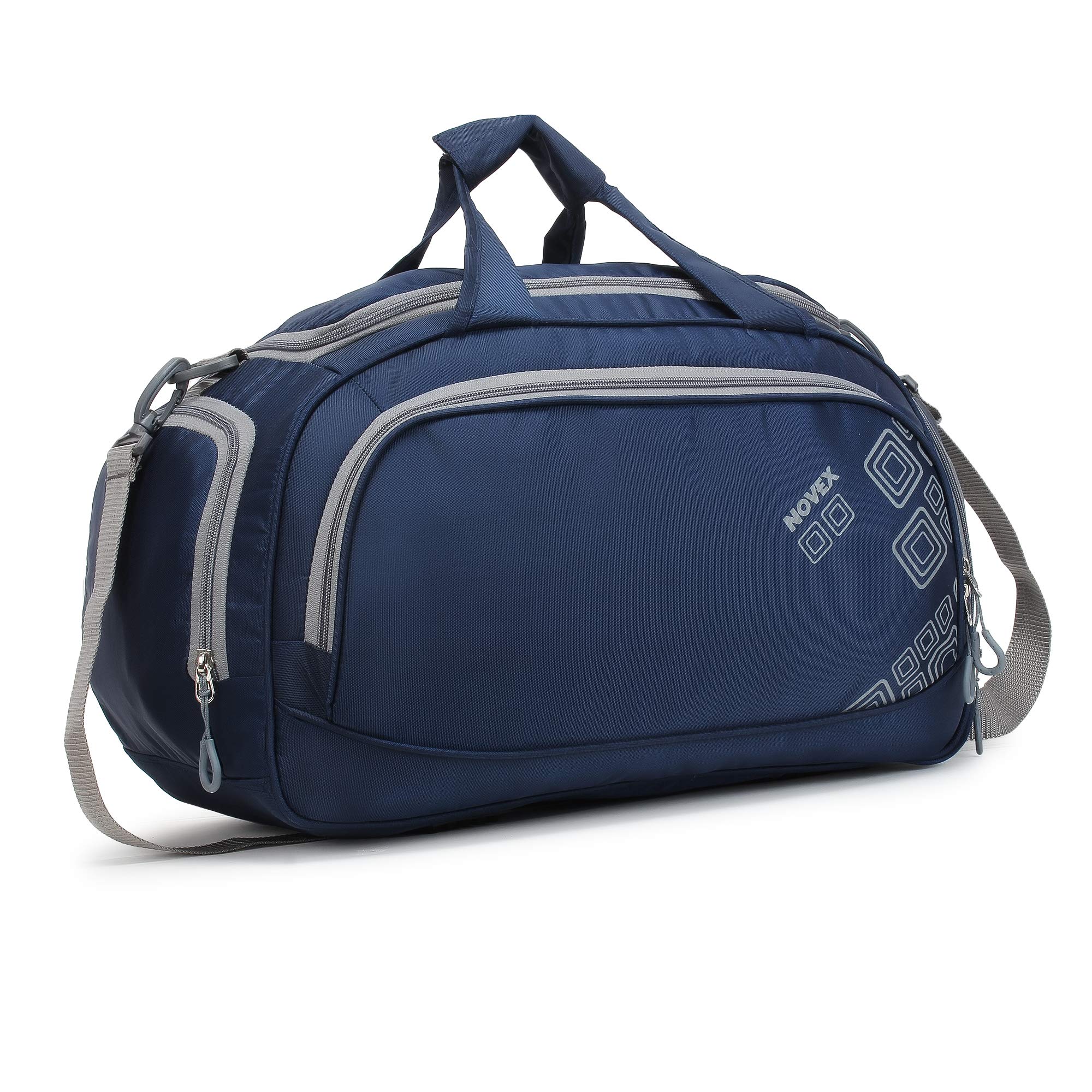 Polyester Duffle Bag for Travel, Outing & Solo Trip | Blue, 26 Cm Luggage | Softsided Cabin Size, 4 Compartments Bags| Adjustable Handles | Bags for Men & Women-image-28