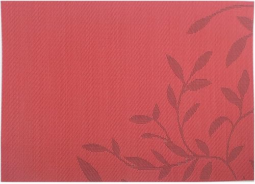 Miniatura 16 de Crossweave - Juego de 6 manteles individuales de vinilo tejido antideslizante, aislamiento térmico, resistente a las manchas, lavables, (6, marrón)