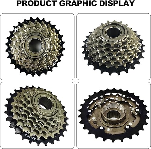 Miniatura 3 de Rueda libre de la bici de 6 velocidades, MF-TZ500-6 Bicicleta Freewheel 14-28T Múltiples Pieza de repuesto de ciclismo