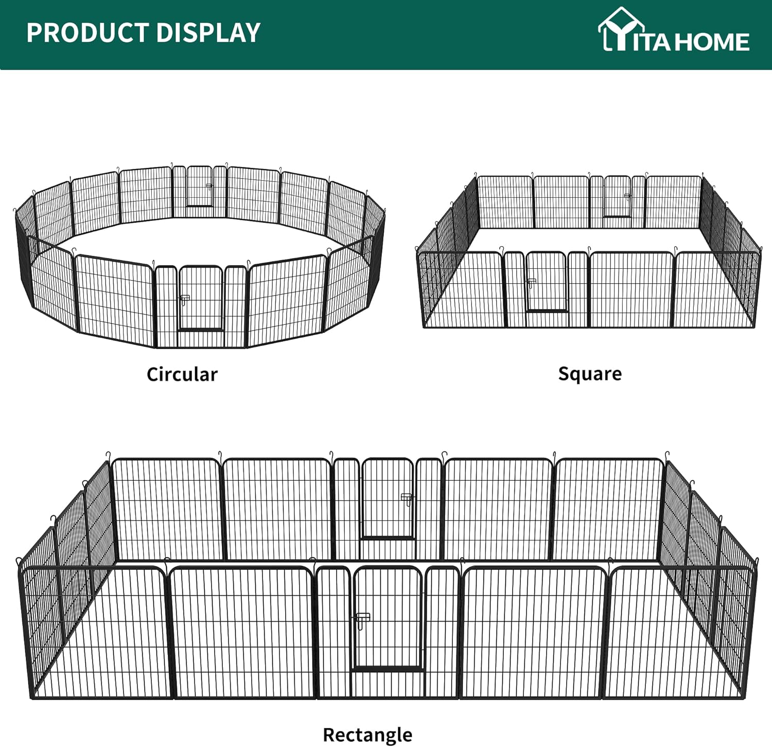 Buy YITAHOME 16 Pcs Metal Panel Decorative Garden Fence 32 inch Tall