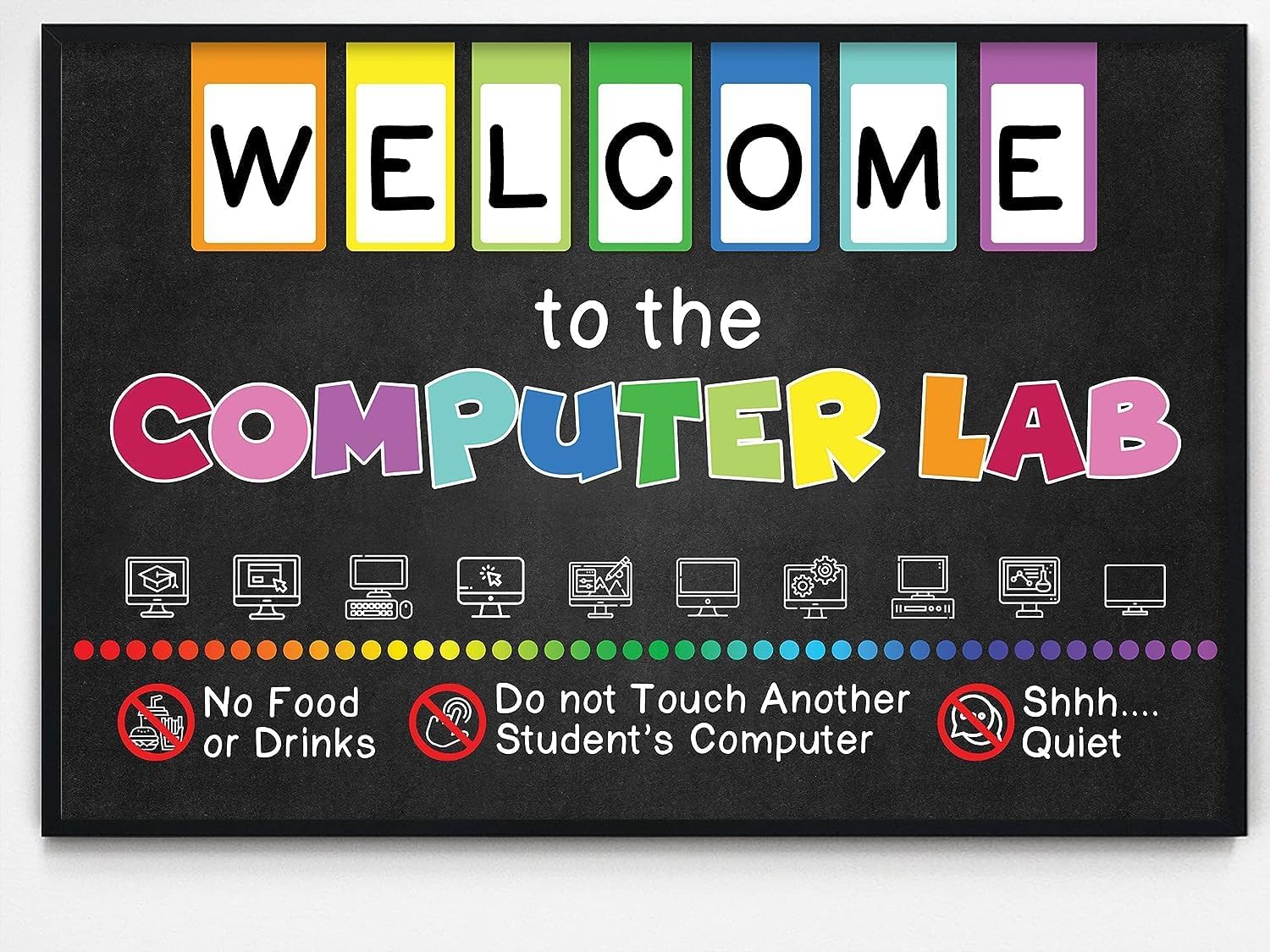 Amazon.com: Welcome to Computer Lab Wall Art Poster Classroom Decor ...
