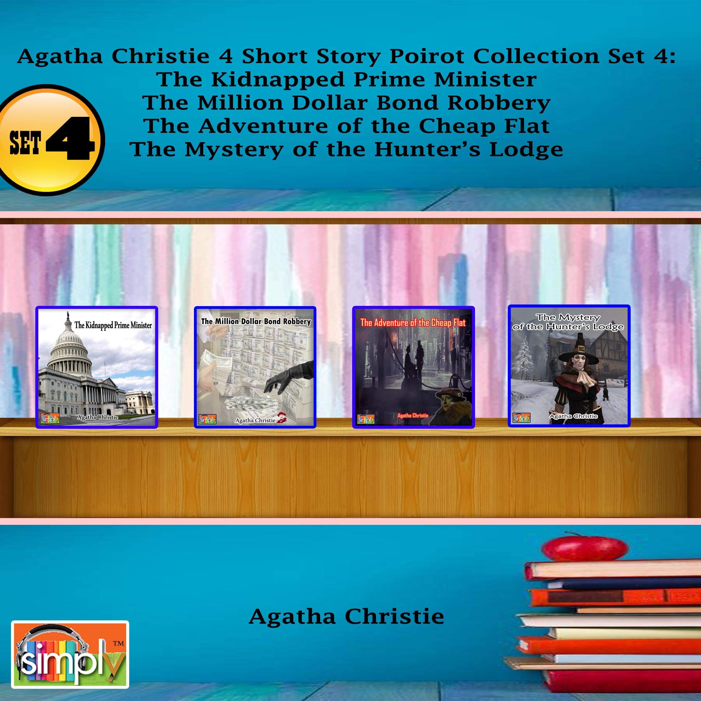 Cover art for Agatha Christie 4 Short Story Poirot Collection, Set 4