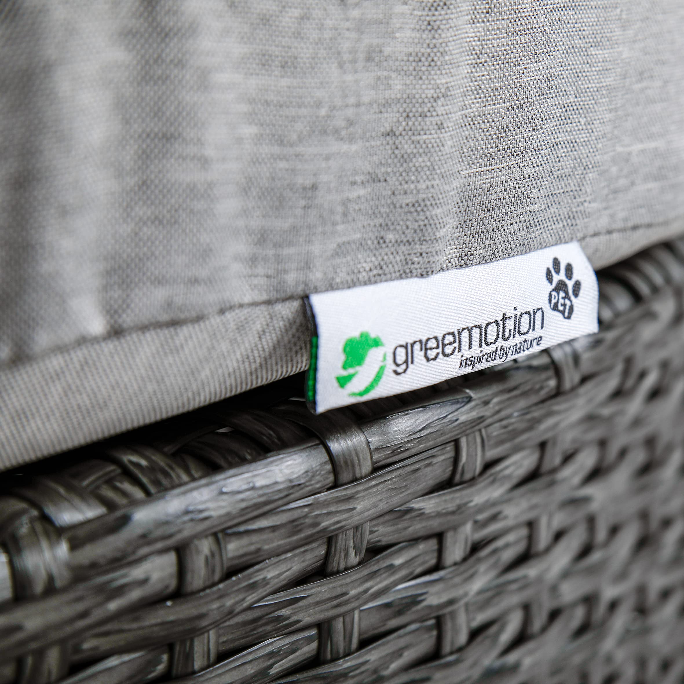 greemotion Pet Hundelounge mit Dach und Kissen, ca. 78 x 61/100 x 83 cm, grau