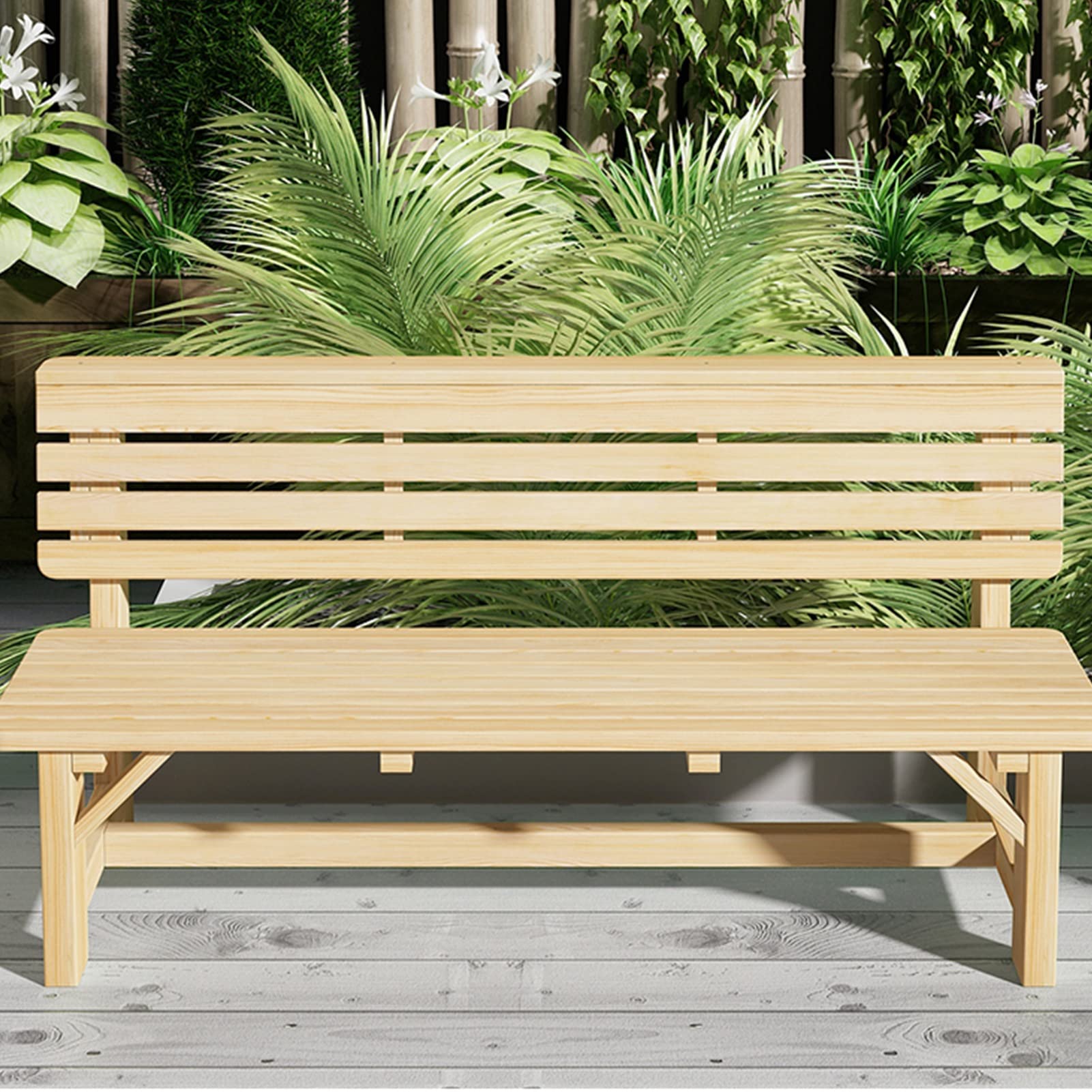 Amazon.co.jp: パークベンチ 木製ベンチ 屋外 庭のベンチ 天然木 