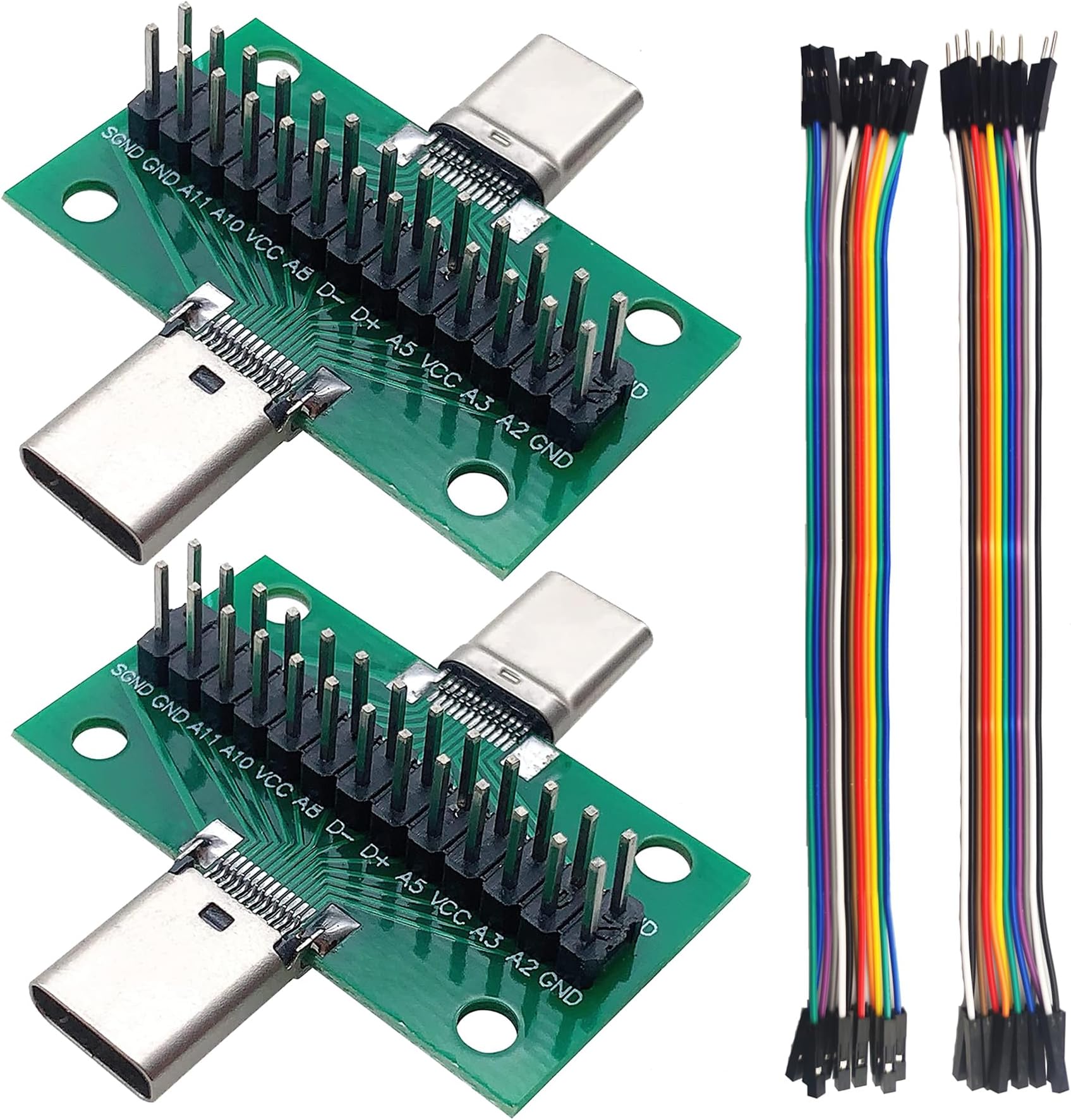 2 Pcs USB 3.1 Type-C Male to Female Test Board