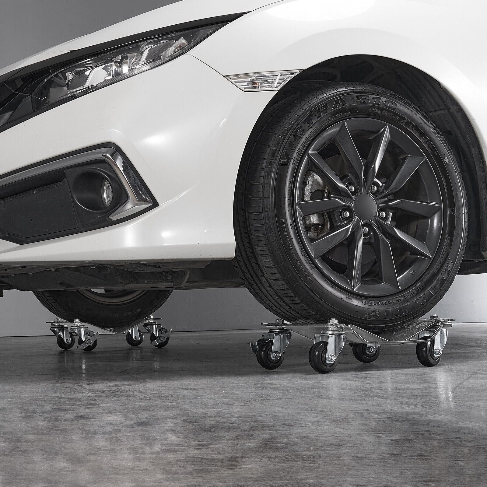 Juego de 4 portacoches posicionadores para coche/plataforma para mover coches, 675 KILOS/und. - JMK10079