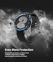 Vista 5 de Ringke [Air Sports + Bezel Styling] Compatible with Samsung Galaxy Watch 4 40mm, Flexible Shockproof TPU Case with Adhesive Aluminum Frame Ring