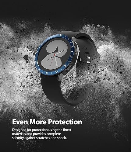 Vista 5 de Ringke [Air Sports + Bezel Styling] Compatible with Samsung Galaxy Watch 4 40mm, Flexible Shockproof TPU Case with Adhesive Aluminum Frame Ring
