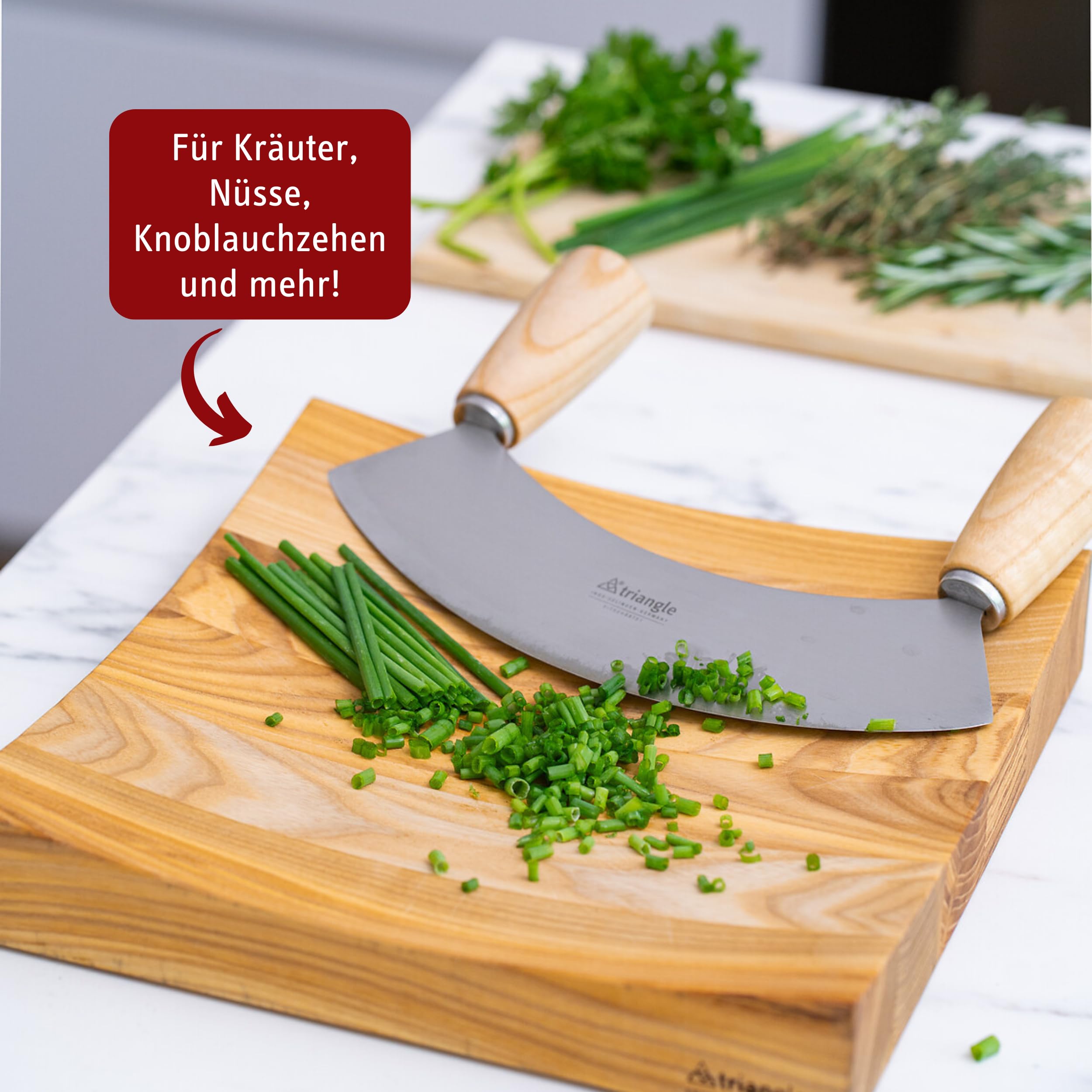 Wiegemesser Soul 17,5 cm Kernesche Made in Solingen Germany gehärtet professionelle Qualität Kräutermesser