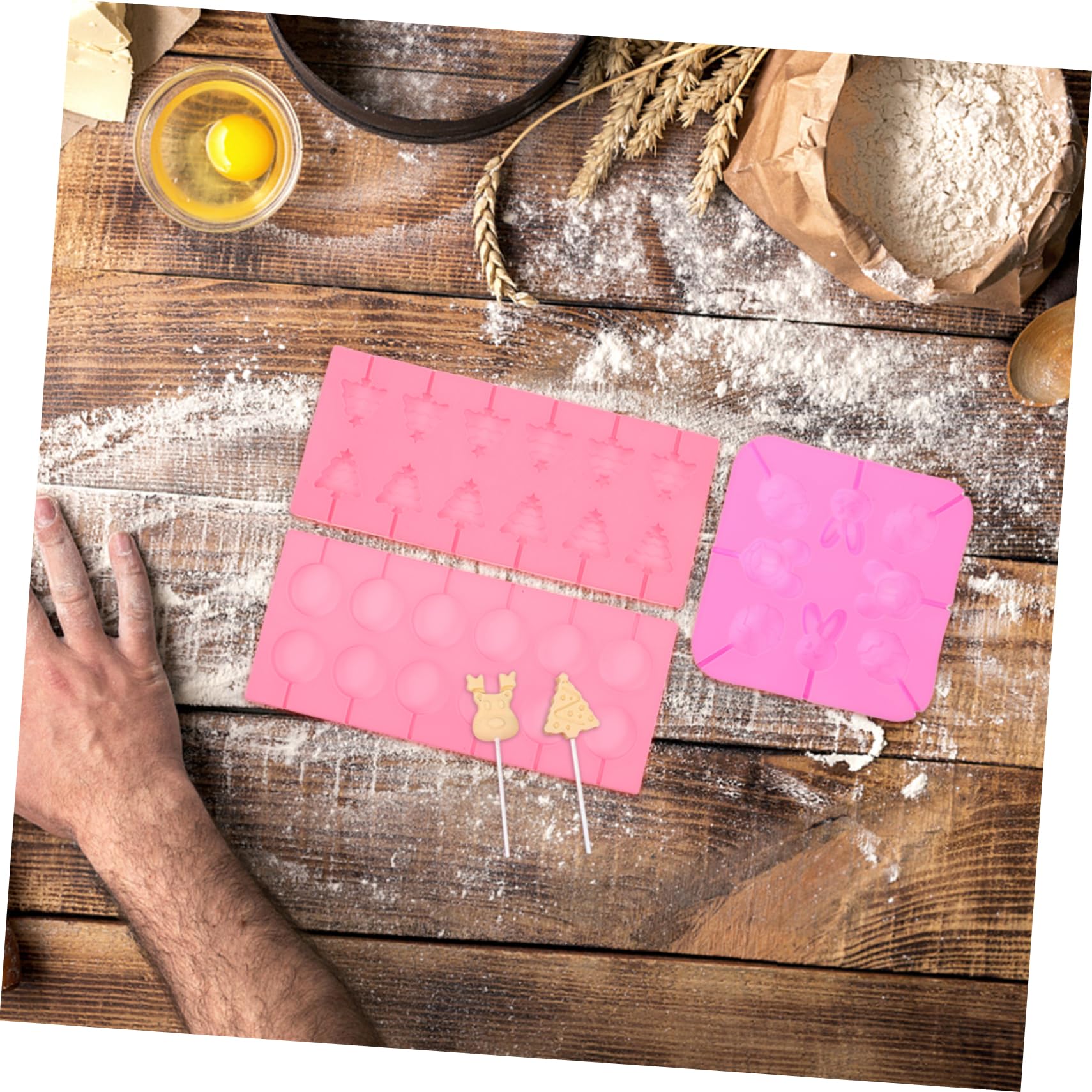 Stampo in Silicone per Lecca-lecca Natalizi, Versatile e Riutilizzabile, Facile da Usare, per Cioccolatini e Caramelle in Cucina