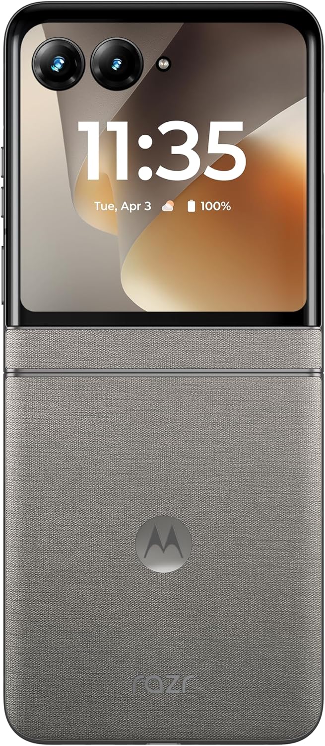Motorola razr 70 con 3 anni di garanzia (8/256GB, Doppia fotocamera 50MP, Display interno FHD+ 6.9" 120Hz e esterno 3.62", Android 16), PANTONE Hematite