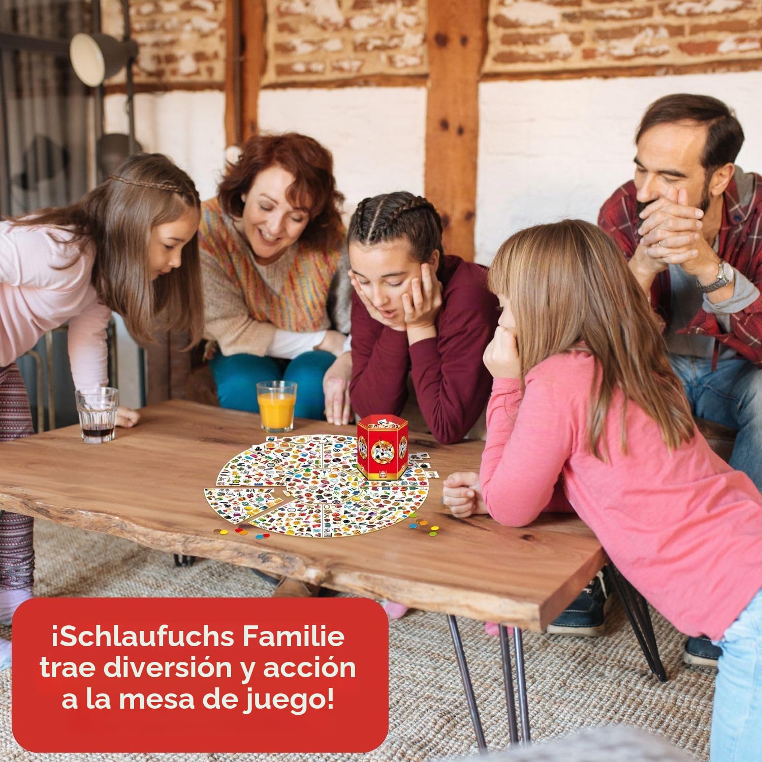 Educa - Juego de bucles Familia | Juego de niños | Juego de Cartas | Diversión para Toda la Familia | Juegos para niños a Partir de 4, 5, 6, 7 y 8 años (20058)