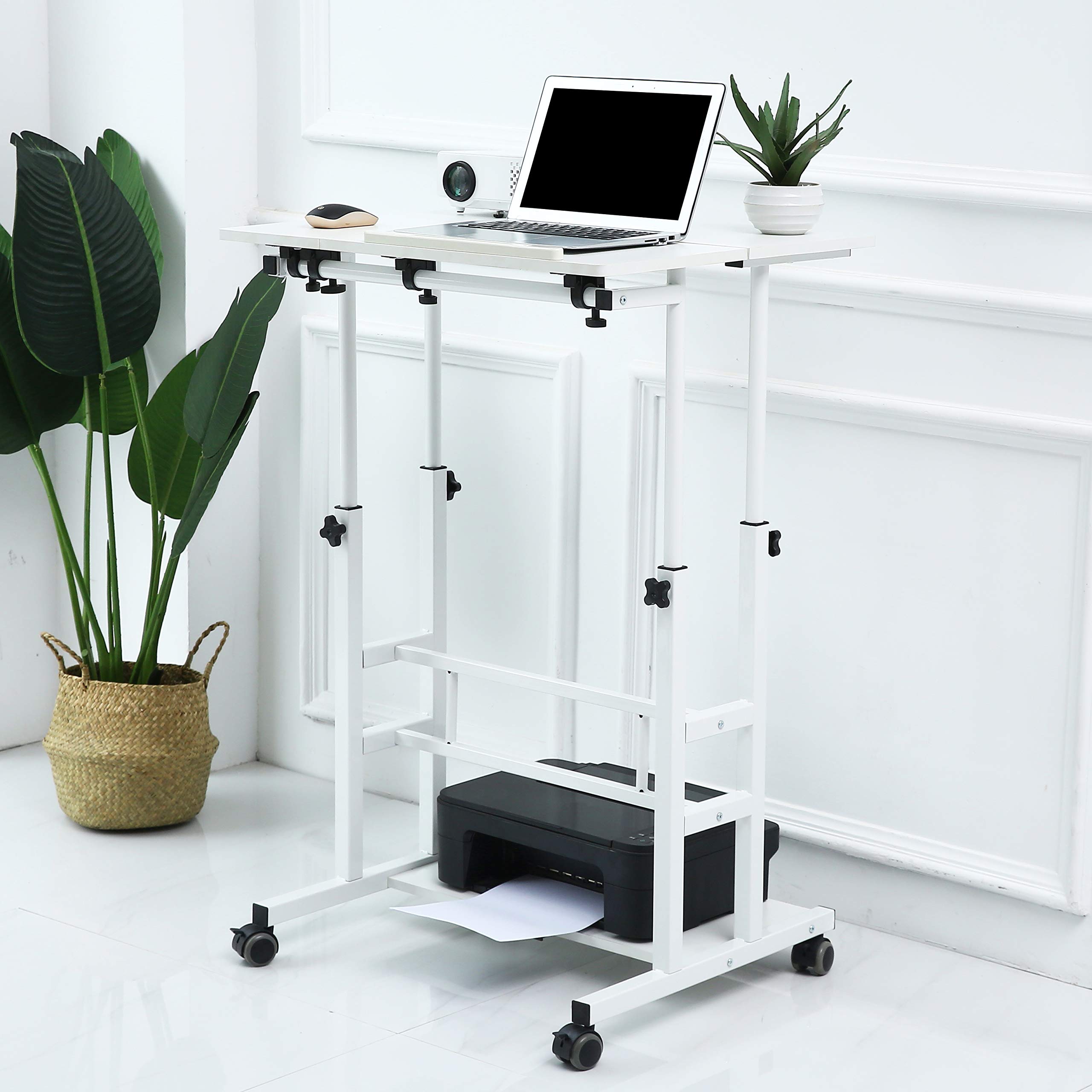 Buy UNICOO Mobile Standing Desk, Height Adjustable Sit Stand