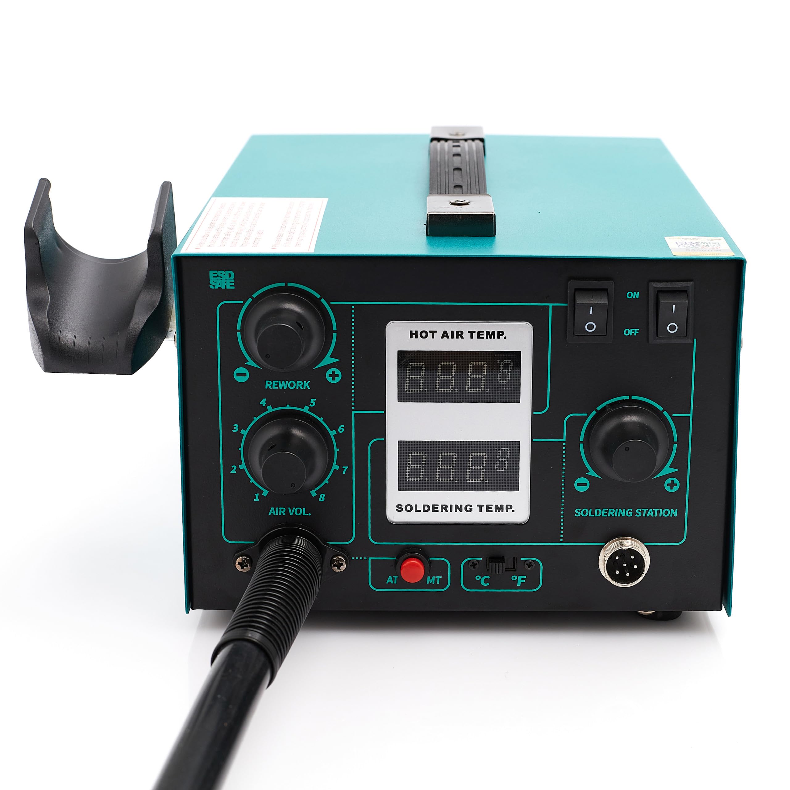 Stacja lutownicza 2w1 Techrebal 706+ Lutownica Grotowa Kolbowa Hot Air 640W