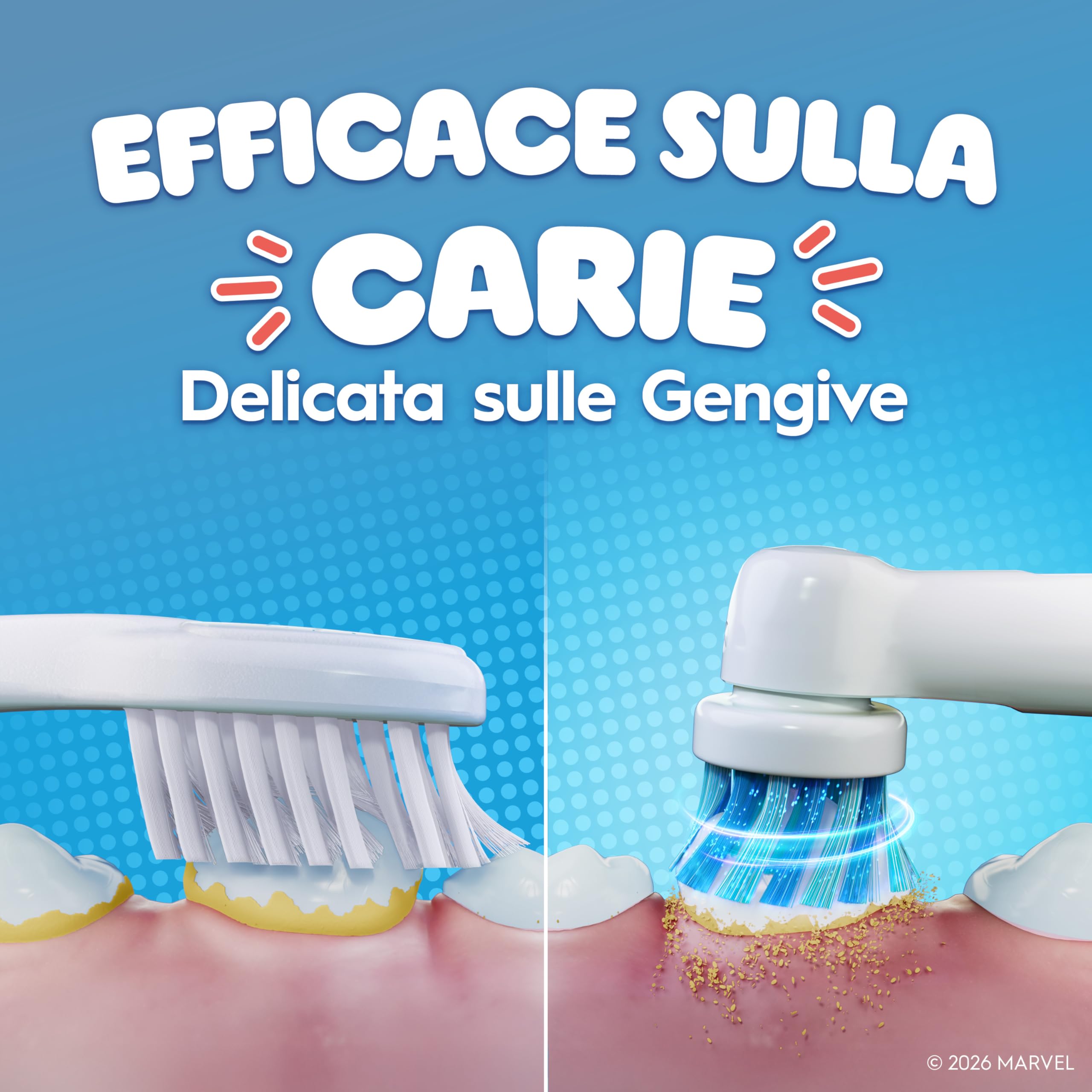 Oral-B PRO Testina Spazzolino Elettrico Per Bambini dai 3 anni in su, Con Marvel Spiderman, Setole Extra Morbide, Bianco, Confezione Da 10 | 10 Testine di Ricambio per Spazzolino Elettrico Pro Kids 3+ Marvel Spiderman, Setole Extra Morbide, per Bambini da