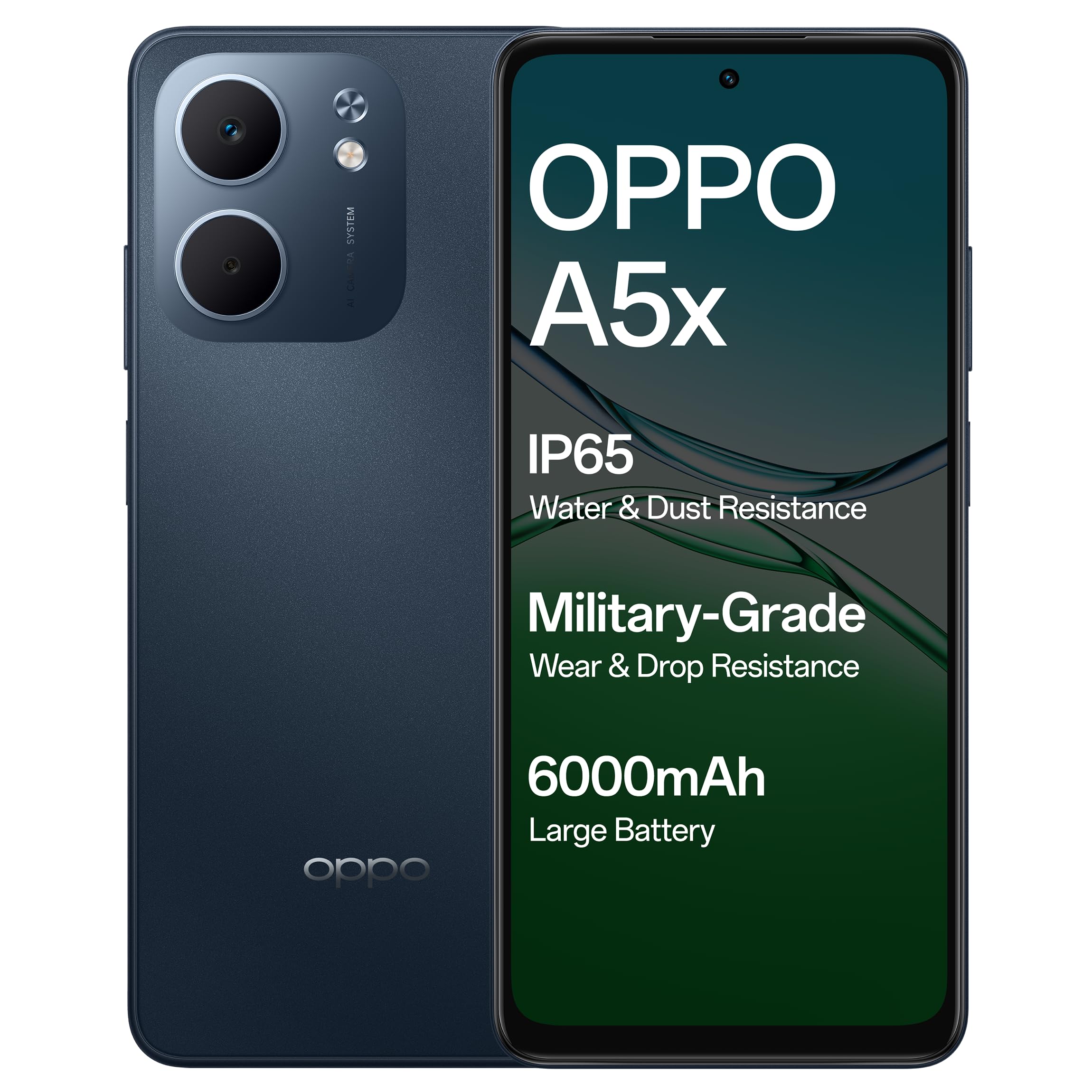 OPPO A5x 128GB/4GB RAM スマートフォン OPPO A5X 4G (Midnight Blue, 4GB RAM, 128GB Storage) with