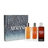 Armani beauty- Stronger With You - Mens Cologne Discovery Trio Set ($95 Value) - With Eau de Parfum, Intense, & Parfum - 0.5 Fl Oz Each