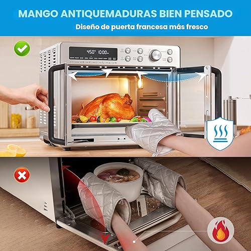 Miniatura 3 de Midea Flexify Combo de Horno Tostador de Puerta Francesa Freidora de Aire, 26.4 QT, Horno de Encimera Freidora de Aire Extra Grande Combo 10-en-1,